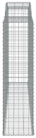 vidaXL Συρματοκιβώτια Τοξωτά 4 τεμ. 300x50x180/200 εκ. Γαλβαν. Ατσάλι