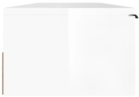 Ντουλάπι Τοίχου Γυαλιστερό Λευκό 102x30x20εκ.Επεξεργασμένο Ξύλο - Λευκό