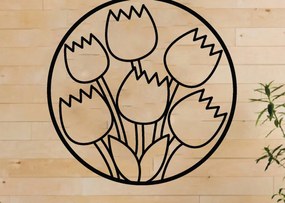 Intra απο ξύλο plywood  Χρώμα wenge 3mm-4mm πάχος - Τέχνη διακόσμησης τοίχου λουλουδιών, κοπής με λέιζερ Δίασταση 40x50 cm INTRAFABR-75669693