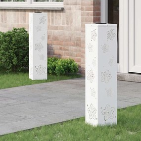 vidaXL Ηλιακό LED Φως Δρόμου 2 pcs Λευκό Κρύο Ρολαρισμένο Χάλυβα