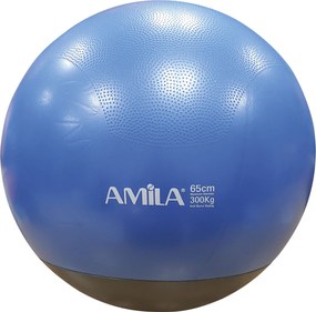 Amila Μπάλα γυμναστικής GYMBALL 65cm Μπλε με Βάρος στην Βάση (48445)