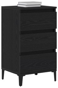 vidaXL Κομοδίνο Μαύρη Δρυς 40x35x70 εκ. Επεξεργασμένο ξύλο