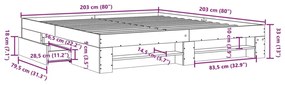 ΠΛΑΙΣΙΟ ΚΡΕΒΑΤΙΟΥ ΛΕΥΚΟ 200 X 200 ΕΚ. ΑΠΟ ΕΠΕΞΕΡΓΑΣΜΕΝΟ ΞΥΛΟ 3295443