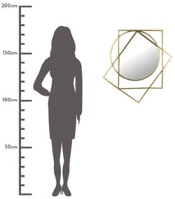 Καθρέπτης ArteLibre Χρυσό Μέταλλο 63x3x73cm