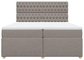 ΚΡΕΒΑΤΙ BOXSPRING ΜΕ ΣΤΡΩΜΑ TAUPE 200X200 ΕΚ. ΥΦΑΣΜΑΤΙΝΟ 3293698