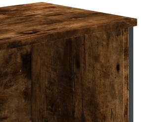 vidaXL Βιβλιοθήκη Καπνιστή Δρυς 80x31x169 εκ. από Επεξεργασμένο Ξύλο