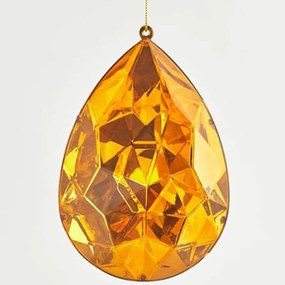 Χριστουγεννιάτικο Στολίδι Δάκρυ 600-44094 10x6x15cm Amber