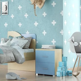 Κομοδίνο Παιδικό Νο. 7 50x48x34 Oak-Blue  SARRIS812315