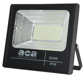 Ηλιακός Προβολέας LED 200W 6000K IP66 SV20060 Μαύρο Αλουμίνιο Aca SV20060 Μαύρο