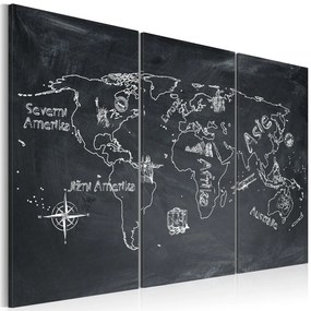 Πίνακας - Geography lesson (Czech language) - triptych 90x60