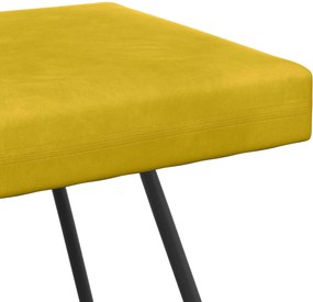 vidaXL παγκάκι Κίτρινο 110 x 40 x 45 cm Βελούδο