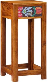 vidaXL Φλοράλ Τραπέζι Τέλους με συρτάρι Καφέ 35 x 35 x 75 εκ.