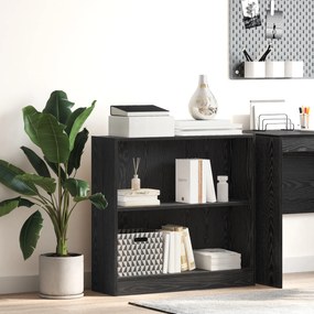 vidaXL Βιβλιοθήκη Μαύρη δρυς 80 x 24 x 109 εκ Μοριοσανίδα