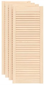 vidaXL Πορτάκια με Περσίδες 4 Τεμ. 99,3x39,4 εκ. από Μασίφ Ξύλο Πεύκου
