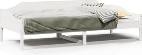 vidaXL Σκελετός Κρεβ. Χωρίς Στρώμα Λευκό 80x200 εκ. Μασίφ Ξύλο Πεύκου