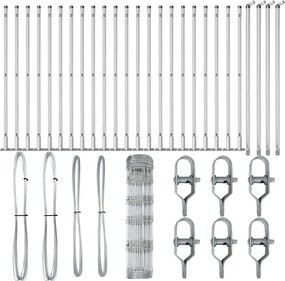 vidaXL Στύλος Περιφράξεων Γαλβανισμένο 50 x 0,8 m Ατσάλι