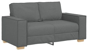 vidaXL Καναπές 3 pcs Σκούρο Γκρι Ύφασμα μείγματος λινών