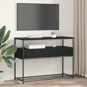vidaXL Τραπέζι κονσόλας Μαύρη Οξυά 100 x 40 x 75 cm Επεξεργασμένο ξύλο