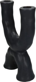Κηροπήγιο ArteLibre Μαύρο Κεραμικό 16.5x5.5x21.5cm