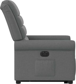 vidaXL Πολυθρόνα Ηλεκ. Ανακλινόμενη Ανύψωση Σκ. Γκρι Υφασμάτινη