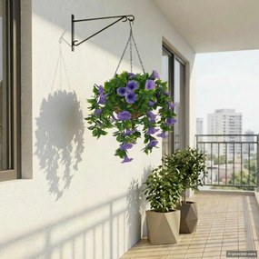 vidaXL Τεχνητά Λουλούδια Μοβ 66 x 75 x 70 εκ.