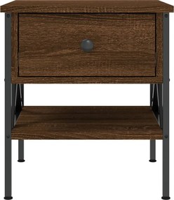 vidaXL Κομοδίνα 2 τεμ Καφέ Δρυς 40x42x45 εκ. από Επεξεργασμένο Ξύλο