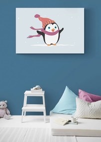 Εικόνα ενός χαριτωμένου πιγκουίνου με καπέλο - 60x40
