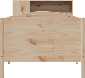 vidaXL Κρεβάτι Βιβλιοθήκη Χωρίς Στρώμα 75x190 εκ Μασίφ Ξύλο Πεύκο