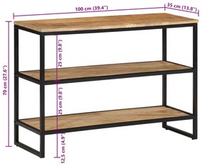 ΤΡΑΠΕΖΙ ΚΟΝΣΟΛΑ 100X35X70 ΕΚ. ΑΠΟ ΜΑΣΙΦ ΑΚΑΤΕΡΓΑΣΤΟ ΞΥΛΟ ΜΑΝΓΚΟ 374075