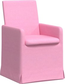 vidaXL Καρέκλες φαγητού 2 pcs Ροζ 57 x 67 x 95 εκ ύφασμα