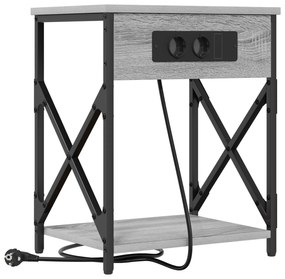 vidaXL Κομοδίνο Γκρι sonoma 41 x 31 x 51 εκ. Επεξεργασμένο ξύλο