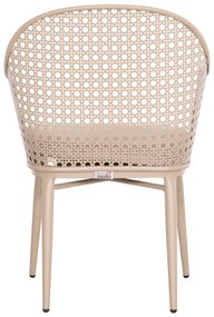Καρέκλα - Πολυθρόνα OREGO C6268.03 Καπουτσίνο Αλουμινίου με Μπέζ Μαξιλάρι 58x55x83Υεκ. 58x55x83 εκ.