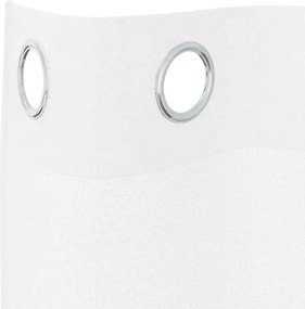 vidaXL Κουρτίνα βυσσινί 2 pcs Λευκό 260 x 140 εκ. Πολυεστέρας