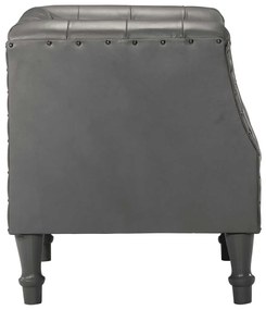 vidaXL Πολυθρόνα Γκρι από Γνήσιο Δέρμα