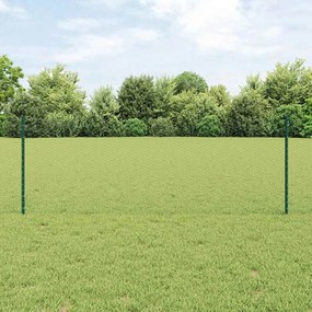 vidaXL Φράχτης με Στήλες. Πράσινο 0.8 x 25 m Ατσάλι