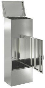 vidaXL Θυρίδα Πακέτων Μαύρο 44.5 x 29 x 110.5 εκ Γαλβανισμένος χάλυβας