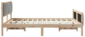 vidaXL Σκελετός Κρεβατιού Καφέ και ανοιχτό γκρι 150 x 200 cm