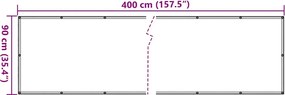 vidaXL Περίφραξη Μπαλκονιού Προστατευτική Ανθρακί 400x90 εκ. από PVC