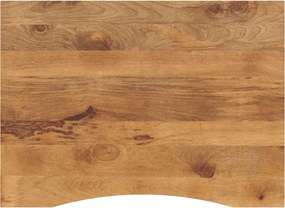 vidaXL Επιφάνεια Γραφείου Καμπύλη 110x80x2,5 εκ Μασίφ Ακατ. Μάνγκο
