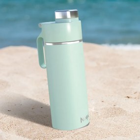 Thermos Ninja DW2401EUUKMT, 700 ml, Κατάλληλο για ανθρακούχα ποτά, Τριπλή μόνωση, Χωρίς BPA, Ζεστό έως 8 ώρες, Κρύο έως 24 ώρες, Πράσινο της μέντας