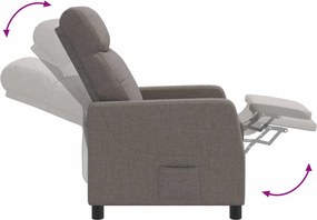vidaXL Κάθισμα μασάζ Taupe Ύφασμα