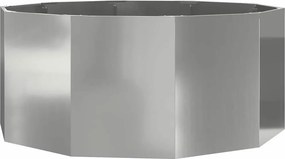 vidaXL Γλάστρα Ασημί 120 x 120 x 50 εκ Επικαλυμμένος Χάλυβας