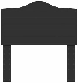 vidaXL Κεφαλάρι Μαύρη Οξυά 100 cm Επεξεργασμένο ξύλο