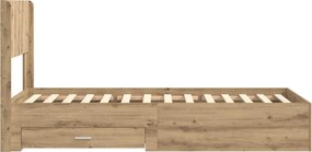 vidaXL Καλάθι με αποθήκη και κεφαλάρι Artisan Δρυς 90 x 190 cm