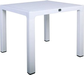 TEBO Τραπέζι Τραπεζαρίας Κήπου - Βεράντας, PP Άσπρο   1τμχ