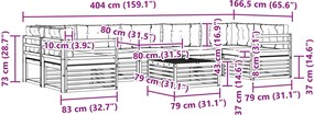 vidaXL Σειρά Καναπέ Εξωτερικού 8 pcs Λευκό και Μπεζ