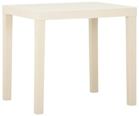 vidaXL Τραπέζι Κήπου Λευκό 79 x 65 x 72 εκ. Πλαστικό