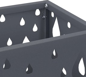 vidaXL Βάση ομπρέλας βροχής Ανθρακί 15,5 x 15,5 x 49 εκ Ατσάλι