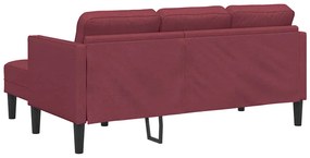 vidaXL Σετ Καναπέ Μπορντό 173 x 131 x 67 εκ ύφασμα
