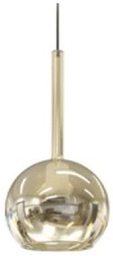 Φωτιστικό Οροφής Minibol/A 3481 14x14x29/300cm 1xE14 Amber Sikrea Metal, Glass